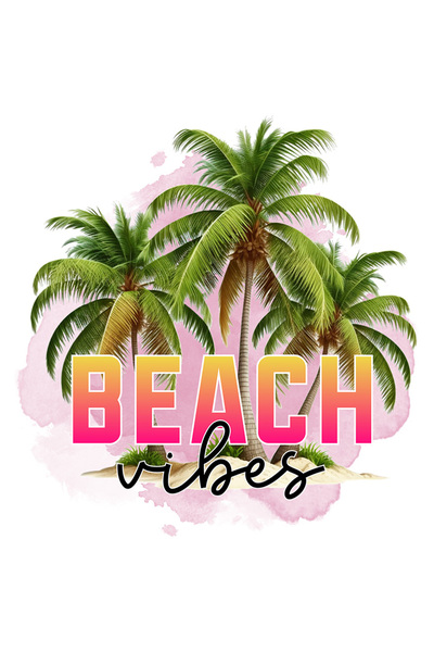 StoryGift Romania Sticker Autocolant 70CM cu mesajul "Beach vibes", vara, vac...