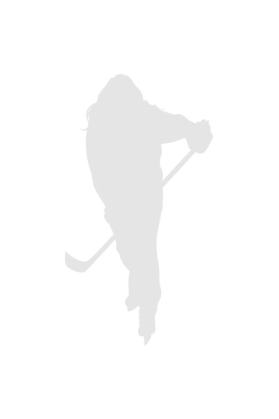 StoryGift Romania Sticker Autocolant 70CM Exterior cu o jucatoare de hochei care tine o crosa , Vinyl Alb, 70 cm