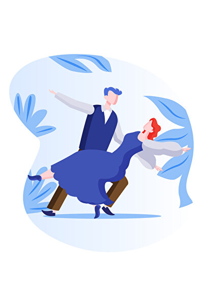 StoryGift Romania Sticker Adeziv 90CM Cu Dans, Pereche, Dansatori, cu Margini...