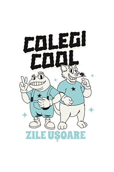 StoryGift Romania Sticker Autocolant 70CM Adeziv Colegi cool, zile ușoare pri...