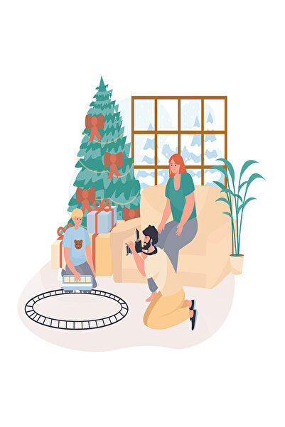 StoryGift Romania Sticker Adeziv 90CM Cu Iarna, Craciun, Tren, Brad, Familie,...