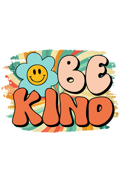 StoryGift Romania Sticker Adeziv 90CM cu mesajul "Be kind", stilul hippie, cu...