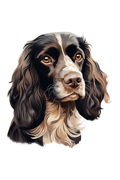 StoryGift Romania Sticker Adeziv 90CM cu un caine serios, ilustratie, privire oarecum trista, negru, alb, pentru
