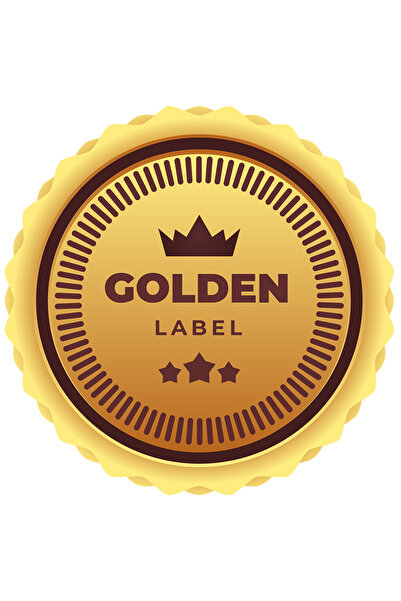 StoryGift Romania Sticker Cu Mesaj In Engleza Golden Label, Coroana, Dungi, S...