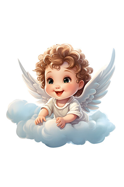 StoryGift Romania Sticker Cu Un Baietel Cu Aripi De Ingeras, Ilustratie, Vesm...