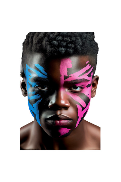 StoryGift Romania Sticker Eticheta 40CM Cu Portret, Par Cret, Pictura Pe Fata...