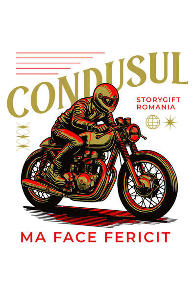 StoryGift Romania Sticker Eticheta 40CM Adeziv condusul ma face fericit barba...
