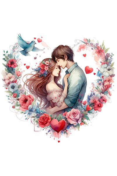 StoryGift Romania Sticker Adeziv 90CM cu o femeie si un barbat, cuplu, apropi...