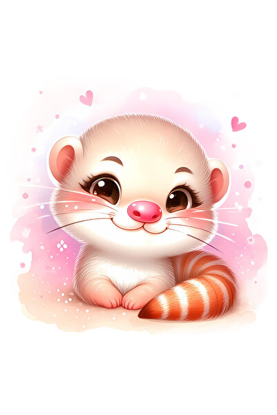 StoryGift Romania Sticker Autocolant 70CM cu o vidra micuta, ilustratie, vese...