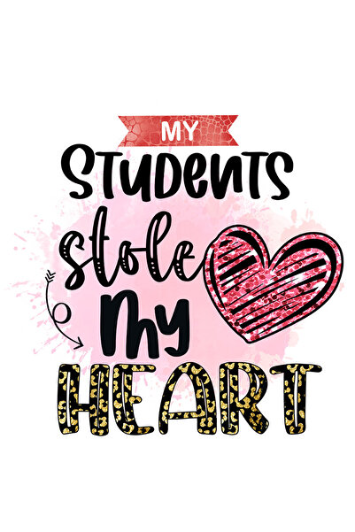 StoryGift Romania Sticker Cu Mesajul "my Students Stole My Heart", Ilustratie, Scoala, Elevi, Studenti, Prof