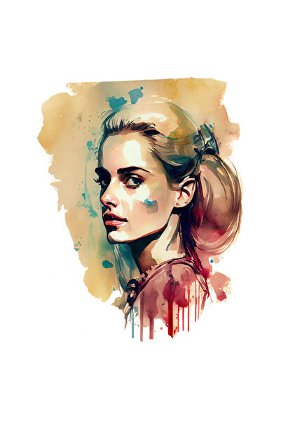 StoryGift Romania Sticker Autocolant 70CM Cu Pictura Curgatoare Portret Fata,...