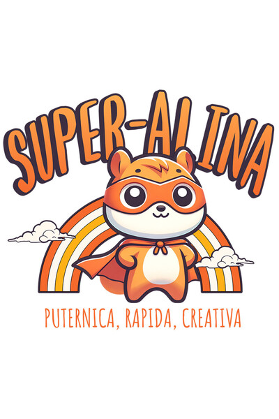 StoryGift Romania Sticker Adeziv 90CM cu Veverita Cu Masca Si Pelerina dE Sup...