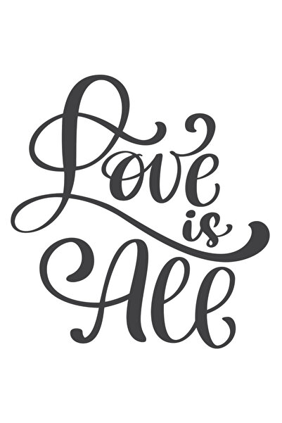 StoryGift Romania Sticker Adeziv 90CM Cu Mesaj Romantic Love Is All, Dragostea E Totul, Partenera, Dragobete, Va