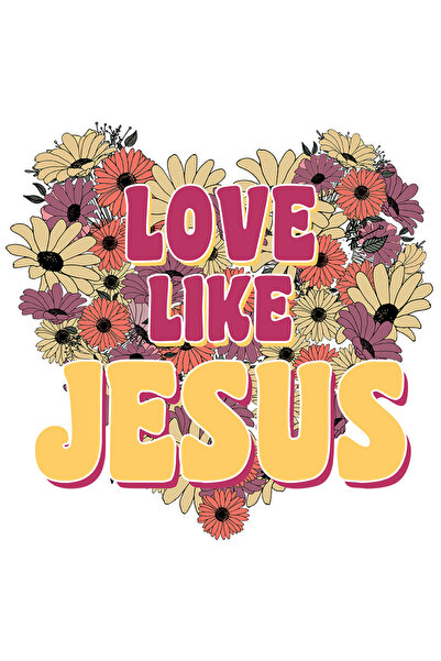 StoryGift Romania Sticker Adeziv 90CM cu mesajul "Love like Jesus", religie, ...