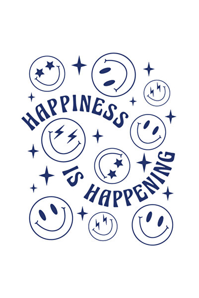 StoryGift Romania Sticker Autocolant 70CM Cu Text In Engleza Happines Is Hape...