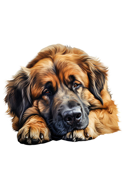 StoryGift Romania Sticker Autocolant 70CM cu un caine maro care pare obosit s...