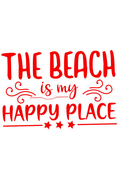 StoryGift Romania Sticker Autocolant 30CM Exterior cu iubitorii de vacante la mare cu mesajul "The beach is my h