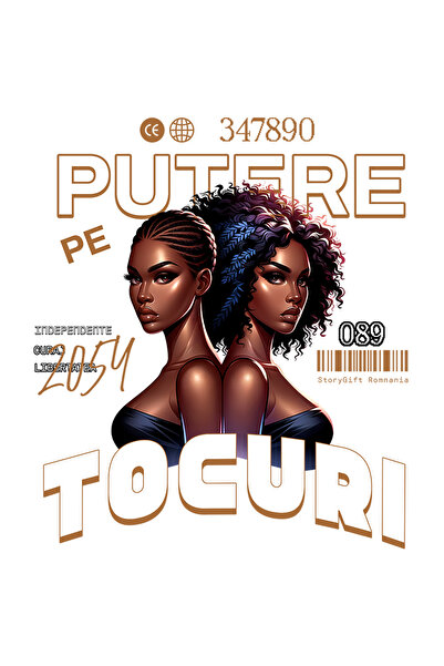 StoryGift Romania Sticker Autocolant 70CM Adeziv Doua Fete Puternice Text Put...