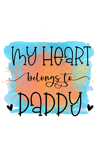 StoryGift Romania Sticker Autocolant 70CM cu mesajul "My heart belongs to dad...