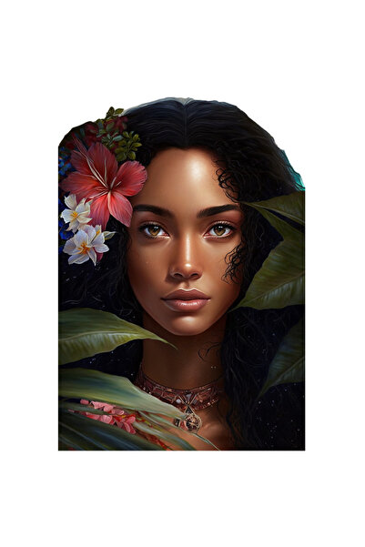 StoryGift Romania Sticker Eticheta 50CM Cu Portet, Hawaii, Flori, Frunze, Tro...