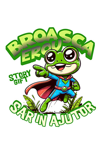 StoryGift Romania Sticker Cu Broasca Testoasa Cu Pelerina Si Costum De Super ...