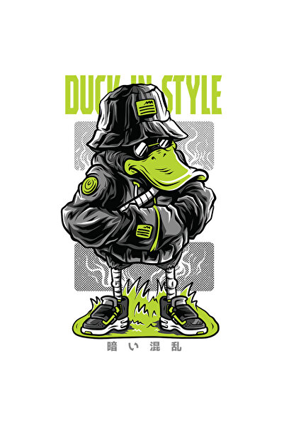 StoryGift Romania Sticker Eticheta 40CM Cu Portret Rata Gangster Ochelarii De Soare Hanorac Larg Palarie De Pesc