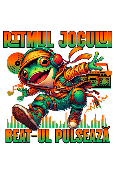 StoryGift Romania Sticker Autocolant 70CM Adeziv Broasca Vesela Dansatoare Ri...