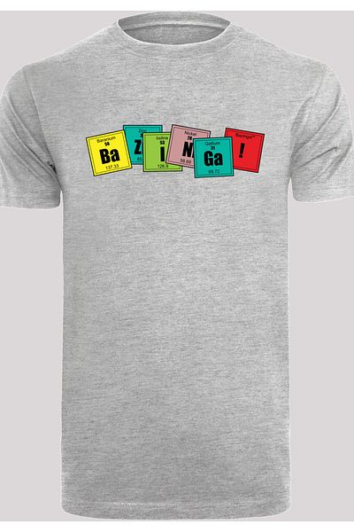 F4NT4STIC Herren Big Bang Theory Bazinga Elements And Big Bang Theory With T-shirt Round Neck