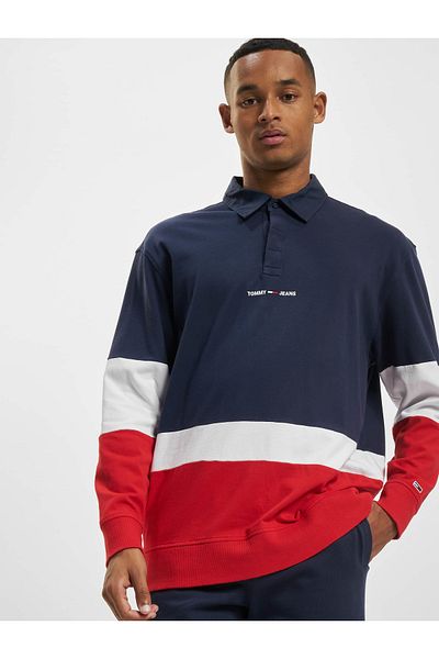 Tommy Hilfiger Herren Tommy Jeans Soft Colorblock Rugby