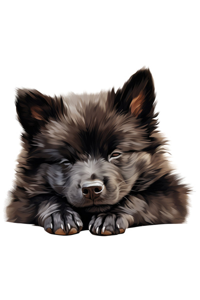 StoryGift Romania Sticker Eticheta 50CM cu un catelus blanos adormit, ilustra...