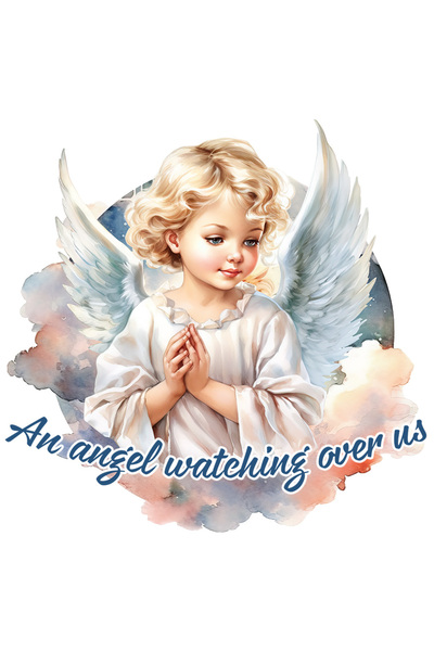 StoryGift Romania Sticker Eticheta 50CM cu un ingeras cu mesajul "An angel wa...