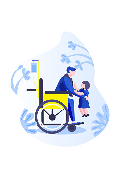 StoryGift Romania Sticker Autocolant 70CM Cu Familie, Scaun Cu Rotile, Dizabi...