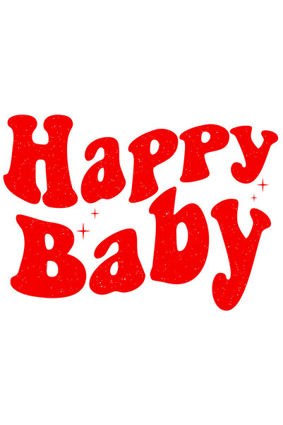 StoryGift Romania Sticker Exterior pentru un bebelus cuminte si fericit cu mesajul in engleza "Happy baby" ,