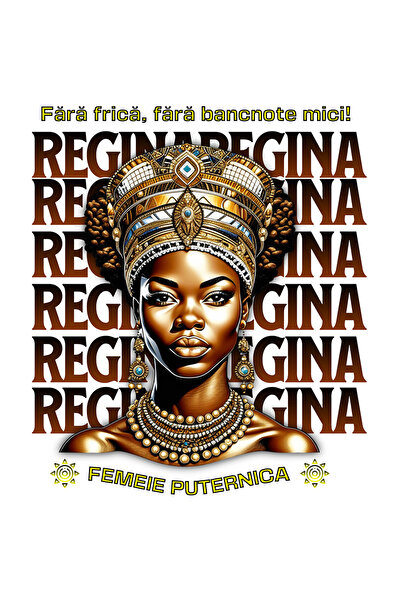 StoryGift Romania Sticker Autocolant 70CM Adeziv fara frica fara bancnote mici femeie puternica cu Margini Albe,