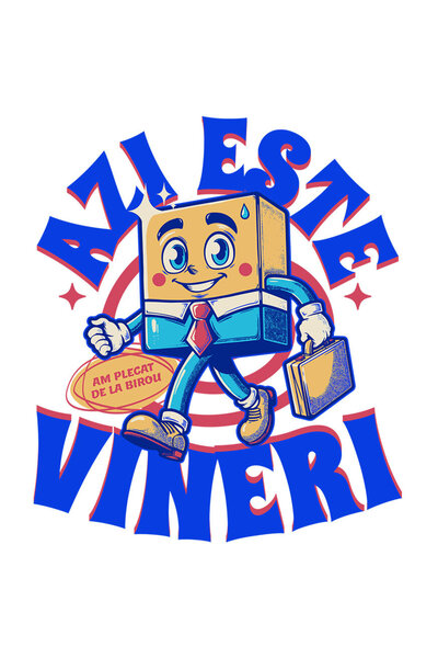 StoryGift Romania Sticker Adeziv 90CM cu Animatie Vesela iN Costum Elegant Cu...