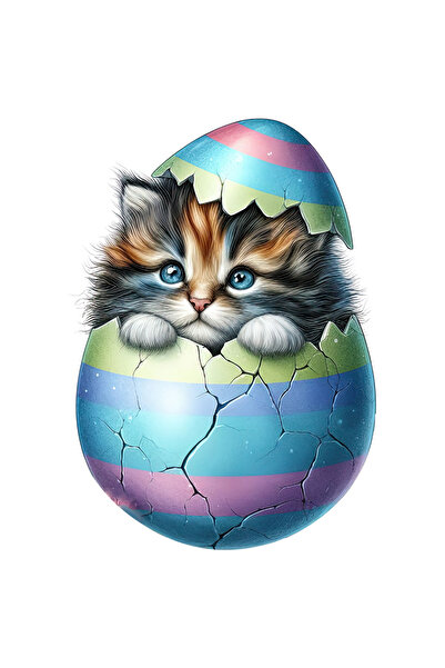 StoryGift Romania Sticker Adeziv 90CM cu o pisicuta timida care iese dintr-un...