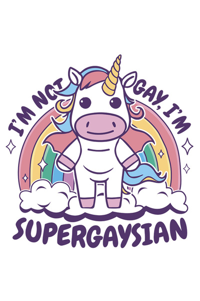 StoryGift Romania Sticker Eticheta 40CM Cu Unicorn Cu UN Curcubeu In Cer, Tex...