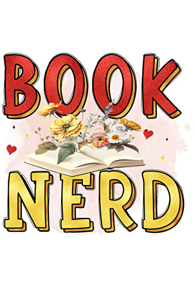 StoryGift Romania Sticker Cu Mesajul "book Nerd", Carte, Ilustratie, Literatu...