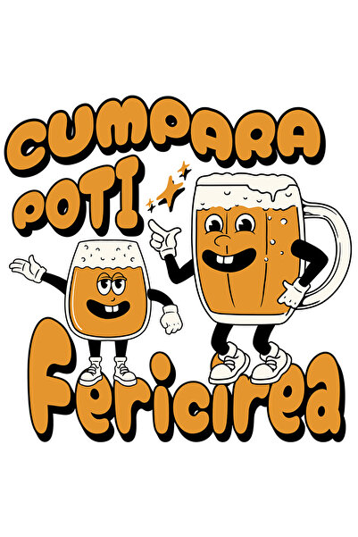 StoryGift Romania Sticker Eticheta 50CM Adeziv poti cumpara fericirea halba s...