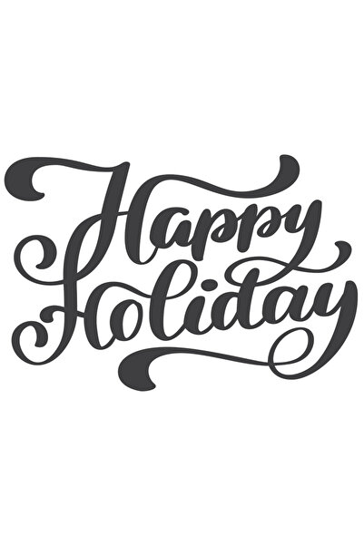 StoryGift Romania Sticker Eticheta 40CM Cu Mesaj Happy Holiday, Vacanta Placuta, Aventura, Relaxare, Concediu, N