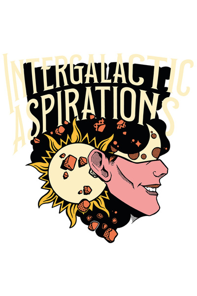 StoryGift Romania Sticker Adeziv 90CM Cu Mesaj In Engleza Intergalactic Aspir...