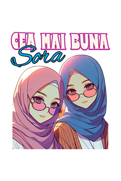 StoryGift Romania Sticker Adeziv 90CM Adeziv Doua Fete Tinere Text Cea Mai Bu...