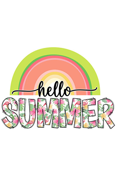 StoryGift Romania Sticker Autocolant 70CM cu mesajul "Hello, Summer", vara, v...