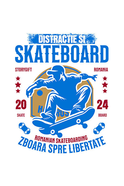 StoryGift Romania Sticker Adeziv 90CM cu Silueta barbat Skateboard Sport Copi...