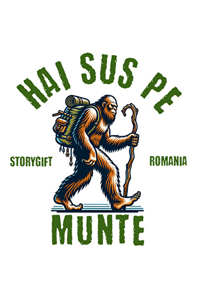 StoryGift Romania Sticker Eticheta 50CM Adeziv hai sus pe munte animal razboinic aventura cercetas cu Margini Al