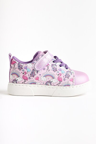 Limoya Elmy Lila Лінійний принт на шнурівці з деталями на шнурівці Дитячі спо...