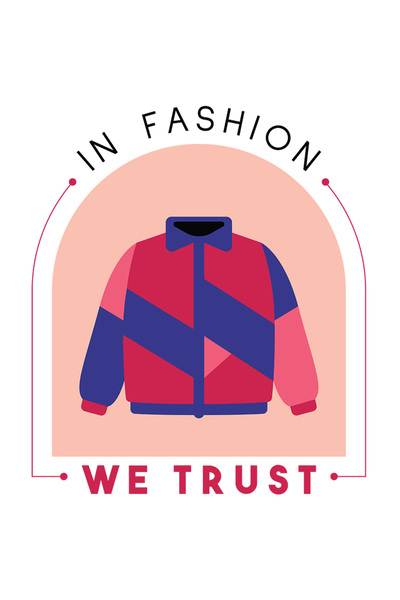 StoryGift Romania Sticker Eticheta 40CM Personalizata "In Fashion We Trust", cu Margini Albe, PVC Vinyl 40 cm