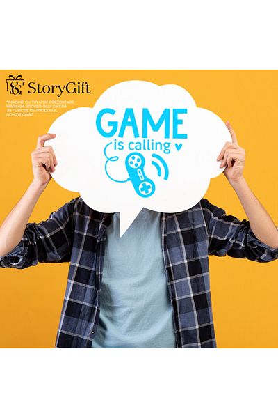 StoryGift Romania Sticker Exterior Cu O Inimioara Si Un Controller Cu Textul "game Is Calling" - Jocul Ma Ch