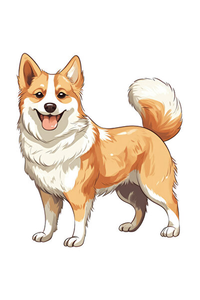 StoryGift Romania Sticker Autocolant 70CM cu un caine vesel, ilustratie, limb...