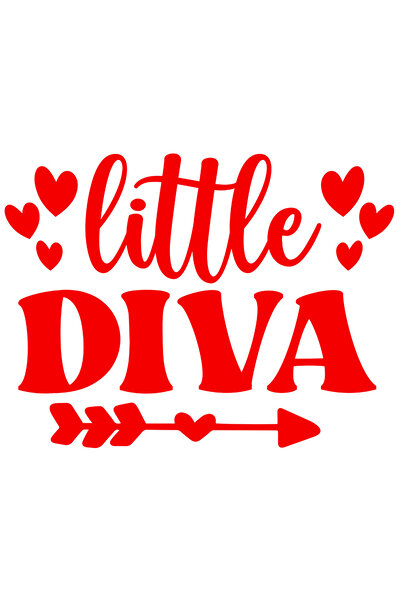 StoryGift Romania Sticker Eticheta 40CM Exterior cu inimioare pentru o diva micuta - afectiune apreciata , Vinyl